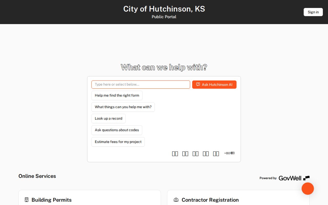 Hutchinson neighbors building permit portal