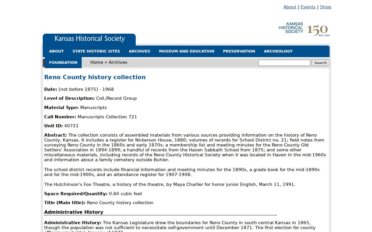 Hutchinson previous residents Reno County history archive