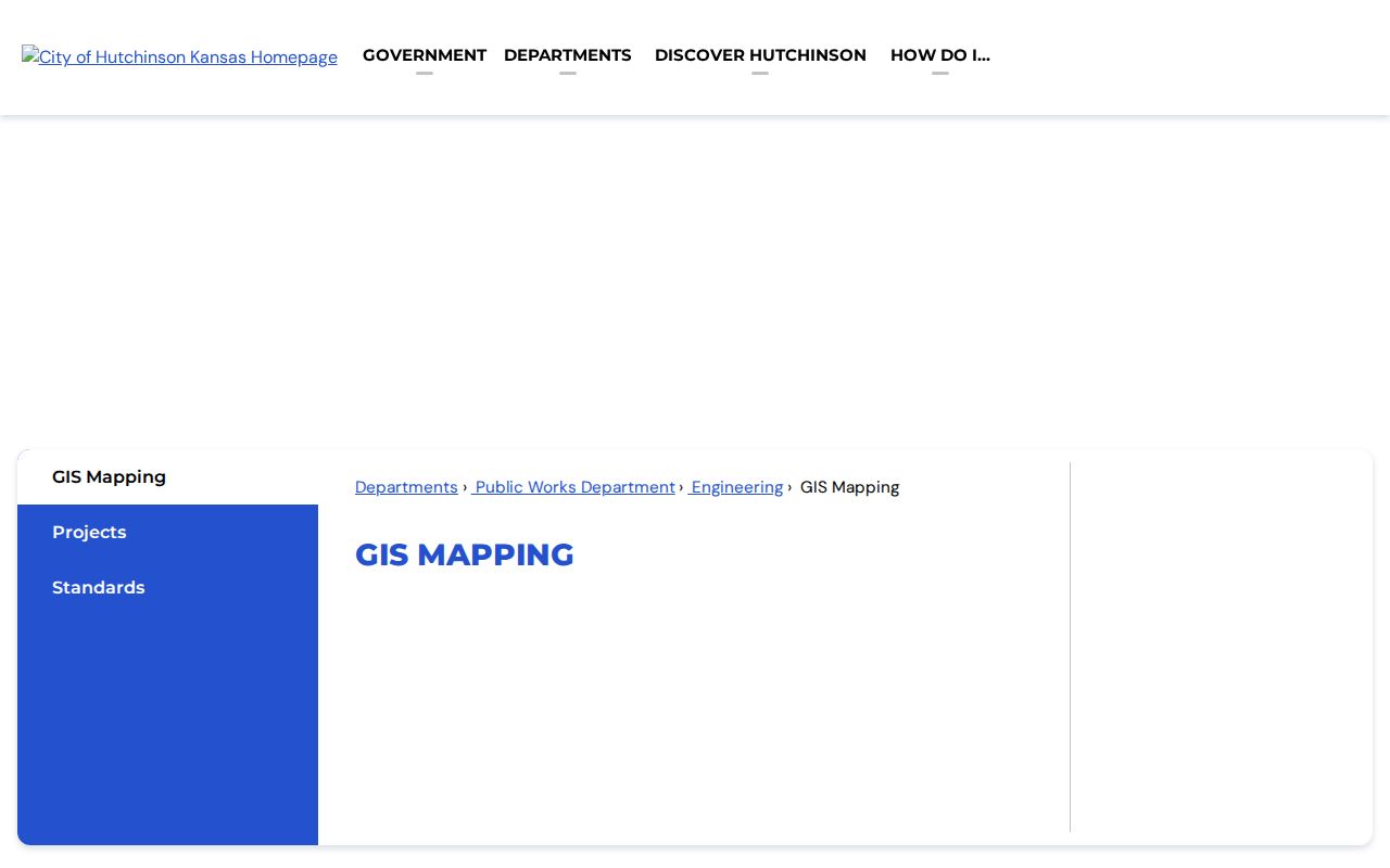 Hutchinson GIS mapping page used to compare ZIP code and city geography
